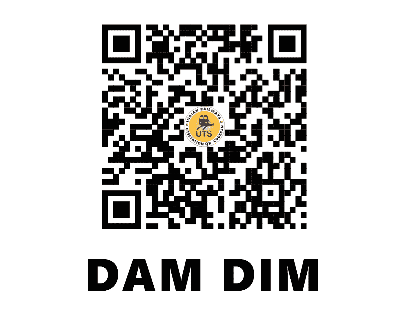 UTS QR Code for DAM DIM - DDM (NF - WEST BENGAL)